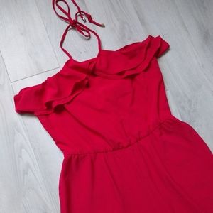 ECI Red Open Back Jumpsuits